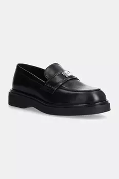 Кожаные лоферы Calvin Klein LOAFER W/HW LTH, черный