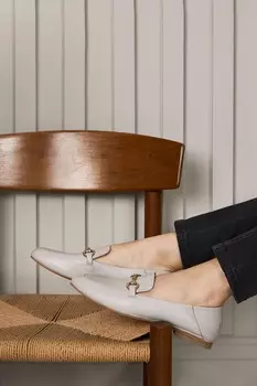 Кожаные лоферы Camille Mint Velvet, бежевый