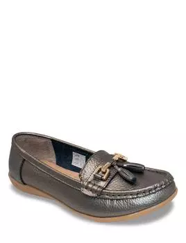 Кожаные лоферы Chums, серый