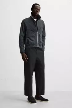 Кожаные лоферы для повседневного облегающего стиля ZARA, черный