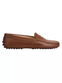Кожаные лоферы для вождения Gommini Tod's, коричневый