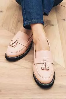 Кожаные лоферы Forever Comfort на толстой подошве с бахромой Next