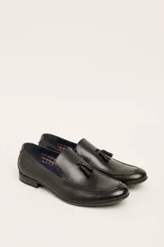 Кожаные лоферы Фрэнка Debenhams, черный