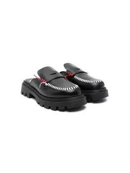 Кожаные лоферы Gallucci Kids, черный