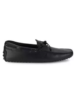 Кожаные лоферы Gommini для вождения Tod'S, черный