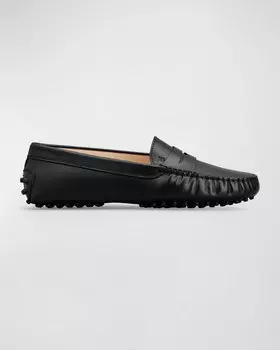 Кожаные лоферы Gommini Driver Penny Tod's, цвет Black