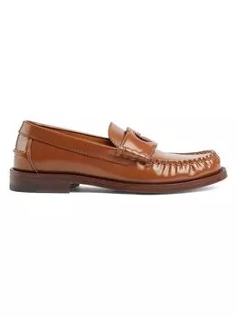 Кожаные лоферы Gucci Cut Gucci, коричневый