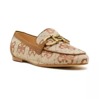 Кожаные лоферы Guess, бежевый