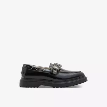 Кожаные лоферы hanbury с пряжками Allsaints, черный