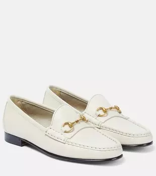 Кожаные лоферы Horsebit 1953 года Gucci, белый