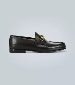 Кожаные лоферы Horsebit 1953 года Gucci, черный