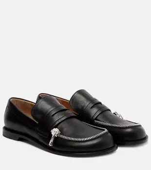 Кожаные лоферы JW Anderson, черный