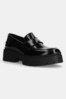 Кожаные лоферы Kris HUGO, черный