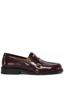 Кожаные лоферы Marni, красный