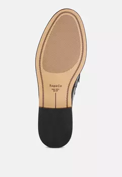 кожаные лоферы oglavia с заклепками Rag & Co, черный