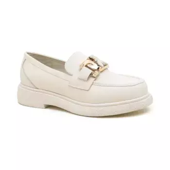 Кожаные лоферы Patrizia Pepe, экрю