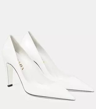 Кожаные лоферы Prada, белый