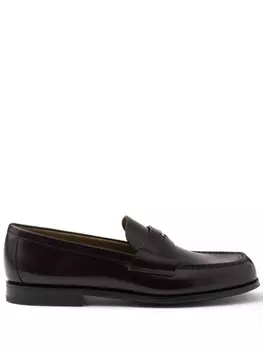 Кожаные лоферы Prada, черный
