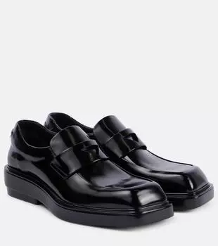 Кожаные лоферы Prada, черный
