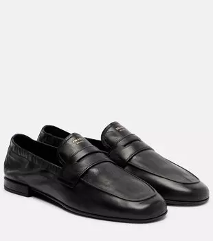 Кожаные лоферы Prada, черный