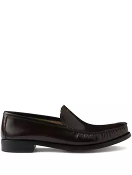 Кожаные лоферы Prada, коричневый