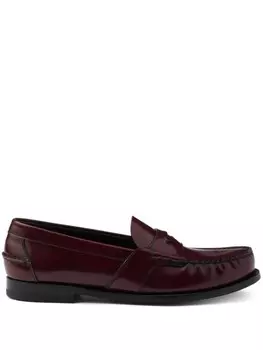 Кожаные лоферы Prada, красный