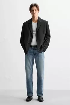 Кожаные лоферы с аппликациями ZARA, черный