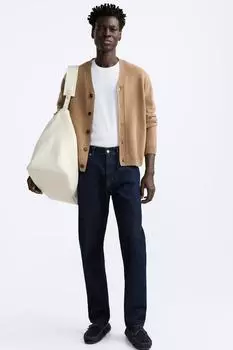 Кожаные лоферы с кисткой ZARA, синий