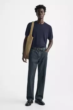 Кожаные лоферы с кисточками ZARA, черный