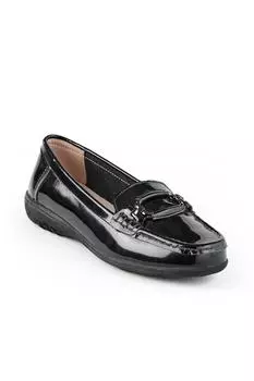 Кожаные лоферы с кольцами Cotton Traders, черный