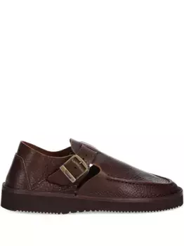 Кожаные лоферы с пряжками Fracap, коричневый