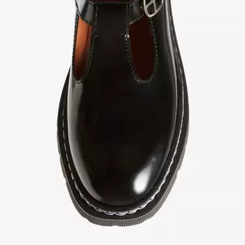 Кожаные лоферы с т-образным ремешком Claudie Pierlot, цвет noir / gris