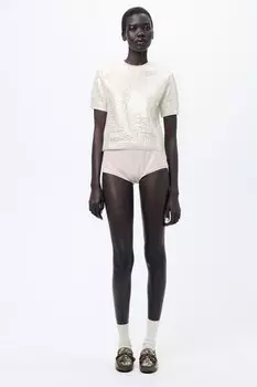 Кожаные лоферы с вышивкой с кисточками ZARA, темно-серый