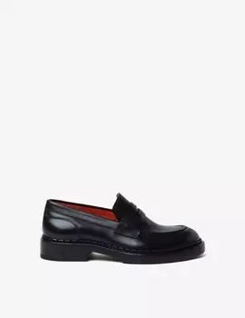 Кожаные лоферы Santoni, черный