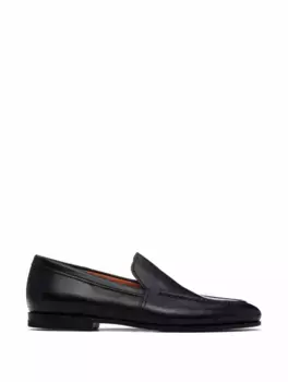 Кожаные лоферы Santoni, черный