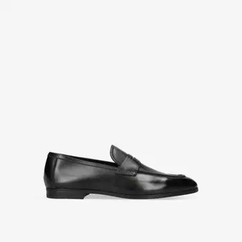 Кожаные лоферы Sean с строчкой в тон Tom Ford, черный
