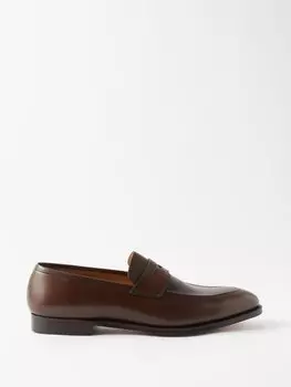Кожаные лоферы sydney Crockett & Jones, коричневый