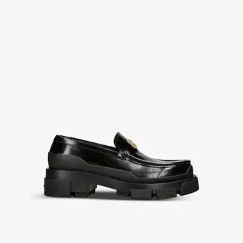 Кожаные лоферы terra с бляшкой-логотипом Givenchy, черный