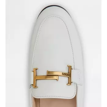 Кожаные лоферы TOD's, белый