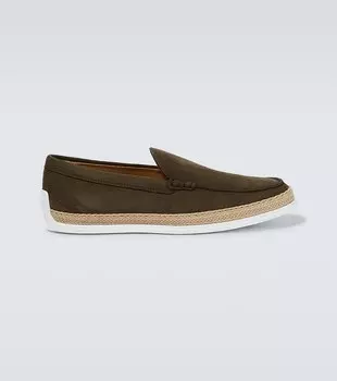 Кожаные лоферы Tod's, зеленый