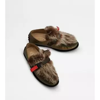 Кожаные лоферы TOD's, зеленый