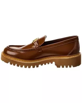 Кожаные лоферы Valentino VLogo Signature, коричневый