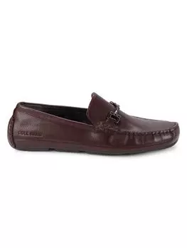 Кожаные лоферы Wyatt Cole Haan, цвет Bloodstone