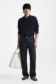 Кожаные лоферы ZARA, коричневый