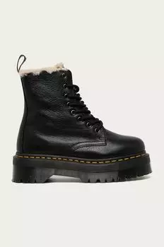 Кожаные мастера Jadon на меховой подкладке Dr. Martens, черный