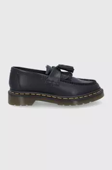 Кожаные мокасины Adrian Yellow Stitch Dr. Martens, черный