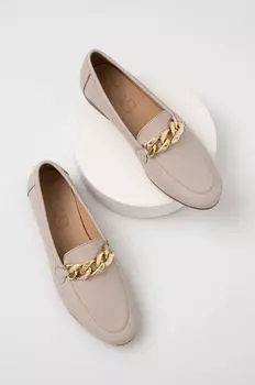 Кожаные мокасины Answear Lab, бежевый