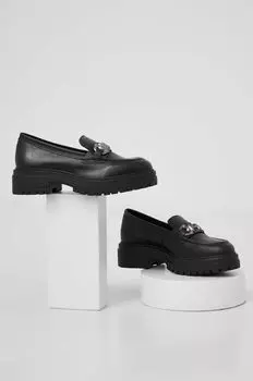 Кожаные мокасины Answear Lab, черный