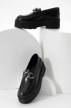 Кожаные мокасины Answear Lab, черный