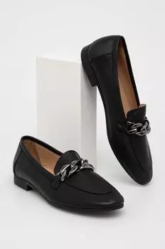 Кожаные мокасины Answear Lab, черный